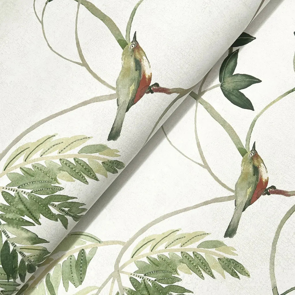 Cillian Green/White wallpaper by York Wallcoverings: close-up texture detail reveals intricate pattern.