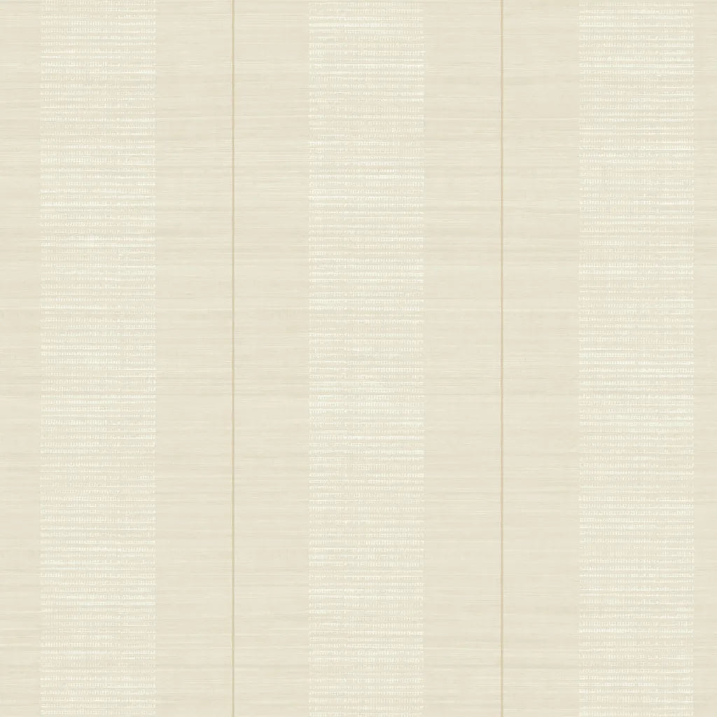 Colbert Stripe wallpaper pattern swatch in Cream, White by York Wallcoverings, SKU LL3205.