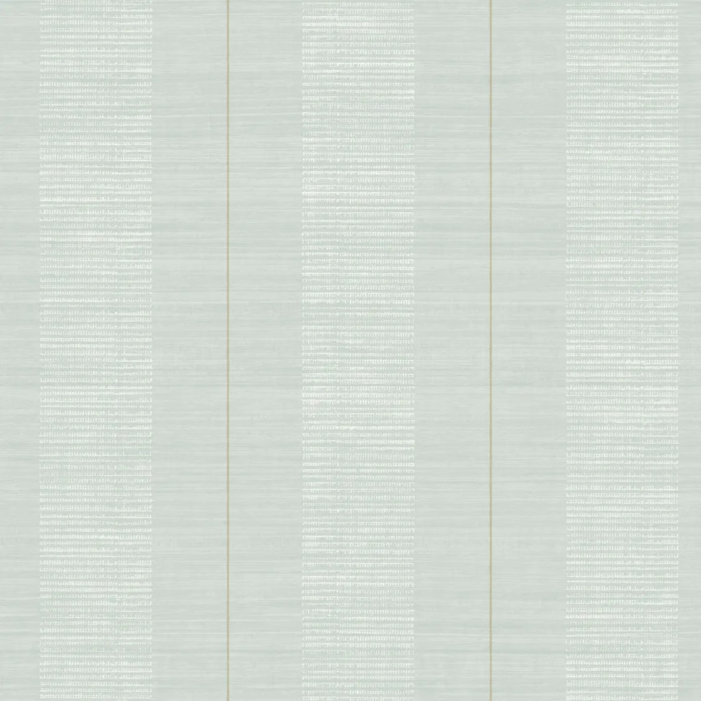 Colbert Stripe wallpaper pattern swatch in Mint, Cream by York Wallcoverings (SKU LL3210).