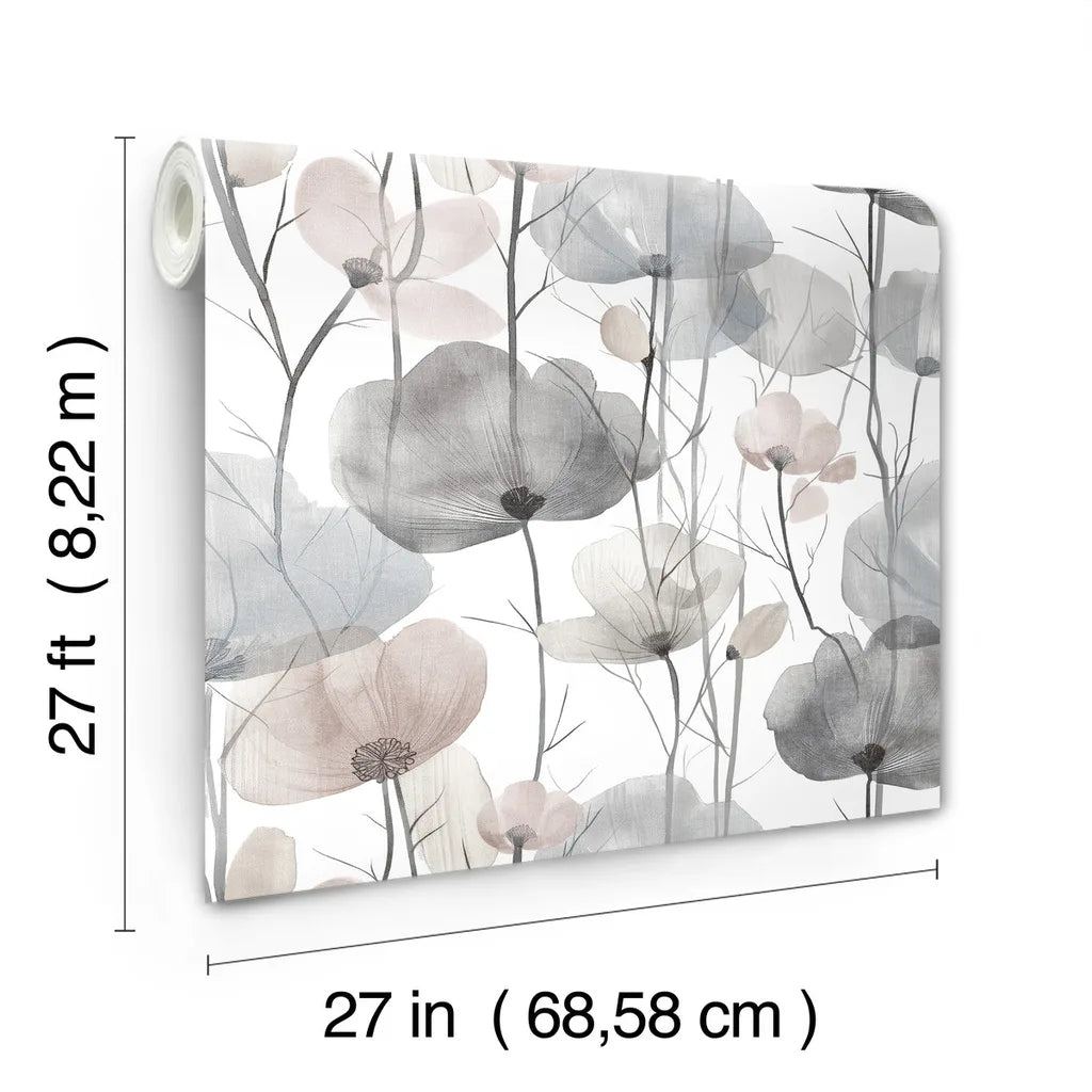 Cotswolds Poppies wallpaper roll dimensions and specifications — VR1534