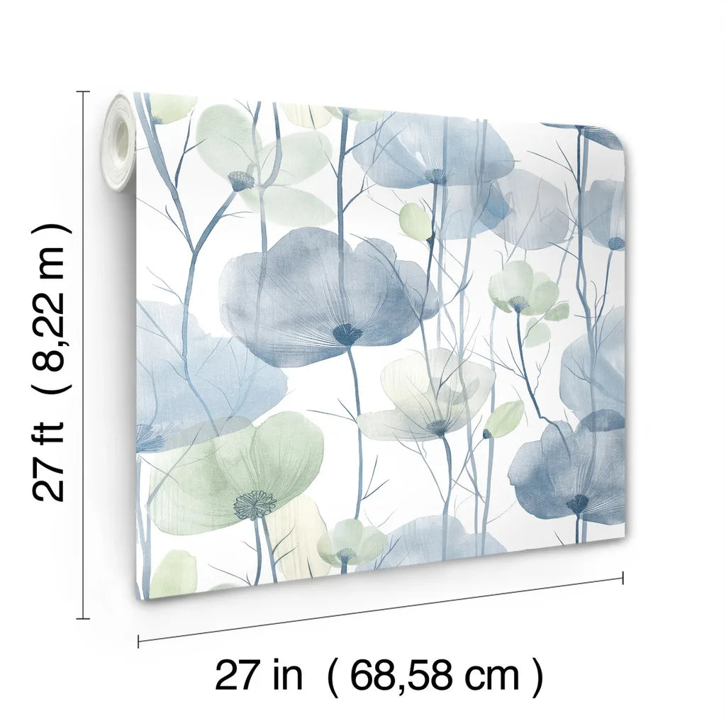 Cotswolds Poppies wallpaper roll dimensions and specifications — VR1535