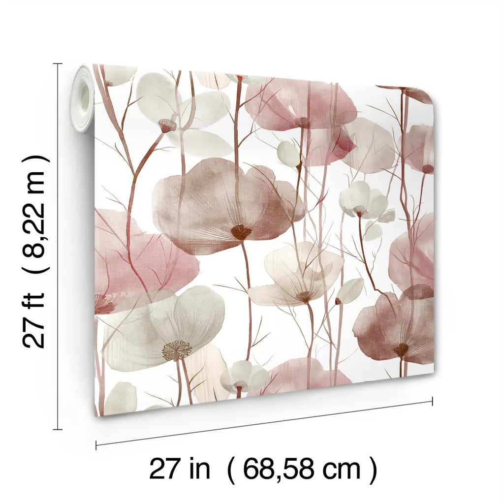Cotswolds Poppies wallpaper roll dimensions and specifications — VR1536