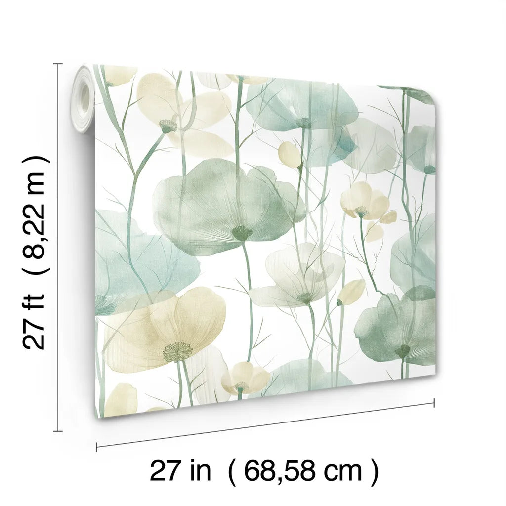 Cotswolds Poppies wallpaper roll dimensions and specifications — VR1539