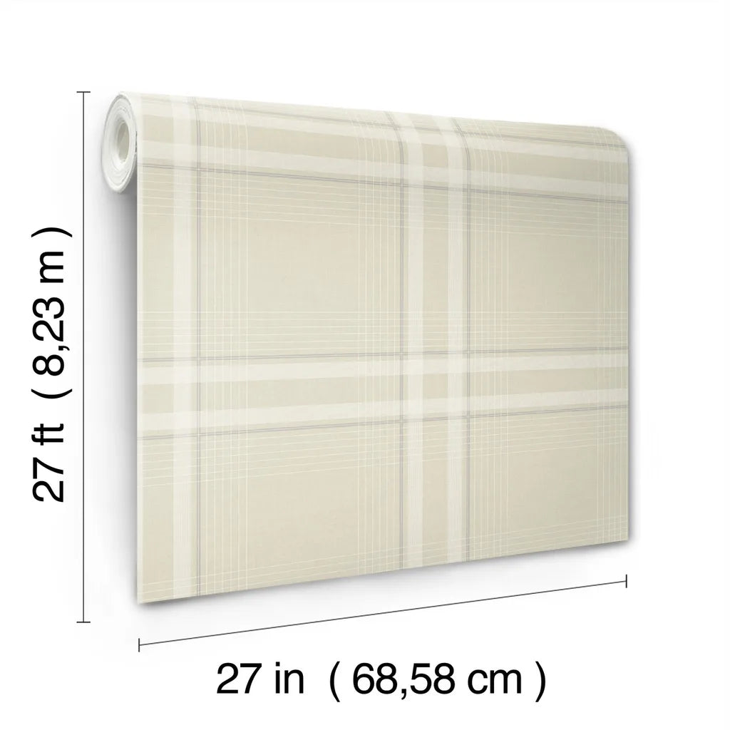 Country Club Plaid wallpaper roll dimensions and specifications - 4211-83566