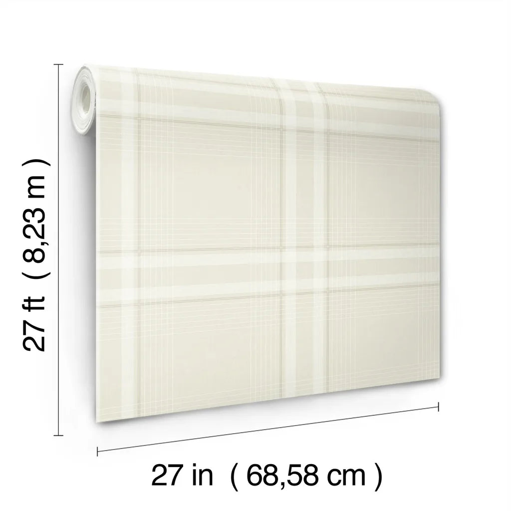 Country Club Plaid wallpaper roll dimensions and specifications - 4211-83568