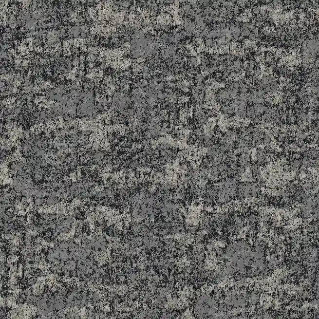 Crystal Cloud wallpaper pattern swatch by York Wallcoverings (SKU VR1544) features a delicate, textured grey and black design.
