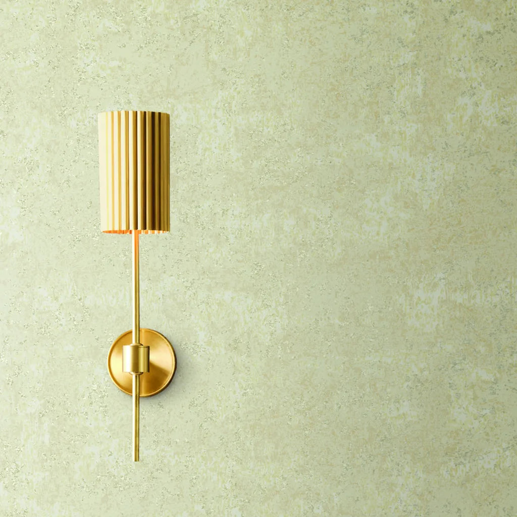 Elegant interior showcases Crystal Cloud wallpaper in Warm Ivory by York Wallcoverings, adding a sophisticated, serene texture.