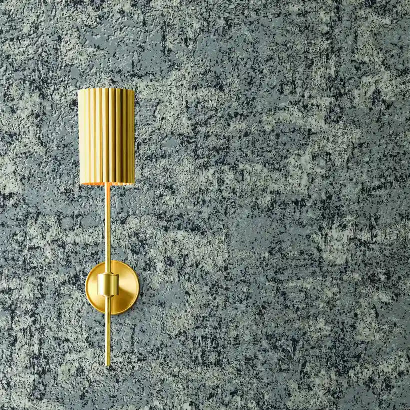 Stunning 'Crystal Cloud' wallpaper by York Wallcoverings in Grey and Black elevates this modern interior design.