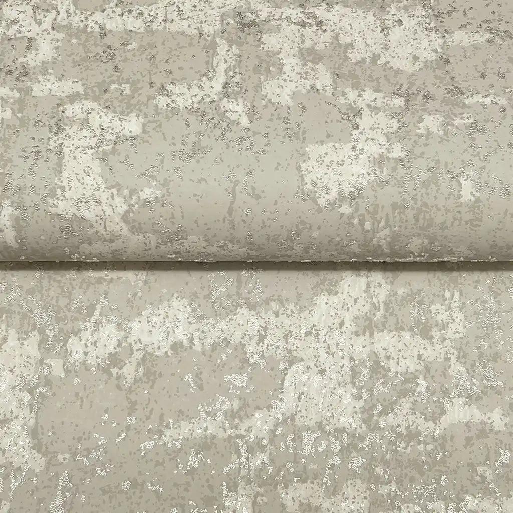 Close-up texture of York Wallcoverings' Crystal Cloud wallpaper in Greige, revealing its subtle, elegant detail.