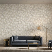 Living Room - Elegant living room featuring Cream and Beige 'Dressage' wallpaper by York Wallcoverings, adding sophisticated style.