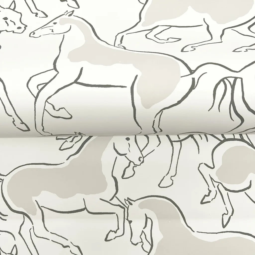 Close-up texture detail of York Wallcoverings' Dressage wallpaper in Cream and Beige, highlighting its subtle pattern.