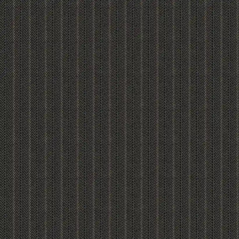York Wallcoverings Elkan Stripe wallpaper pattern swatch in sophisticated Charcoal Taupe.