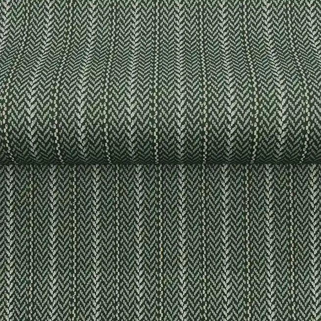York Wallcoverings Elkan Stripe wallpaper close-up: green and tan woven texture detail.