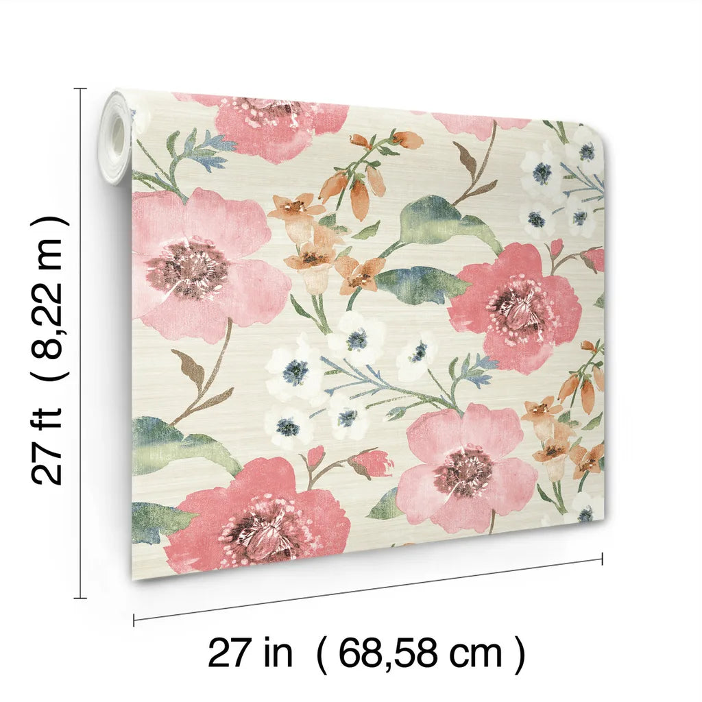 Evelyn wallpaper roll dimensions and specifications — LL3200