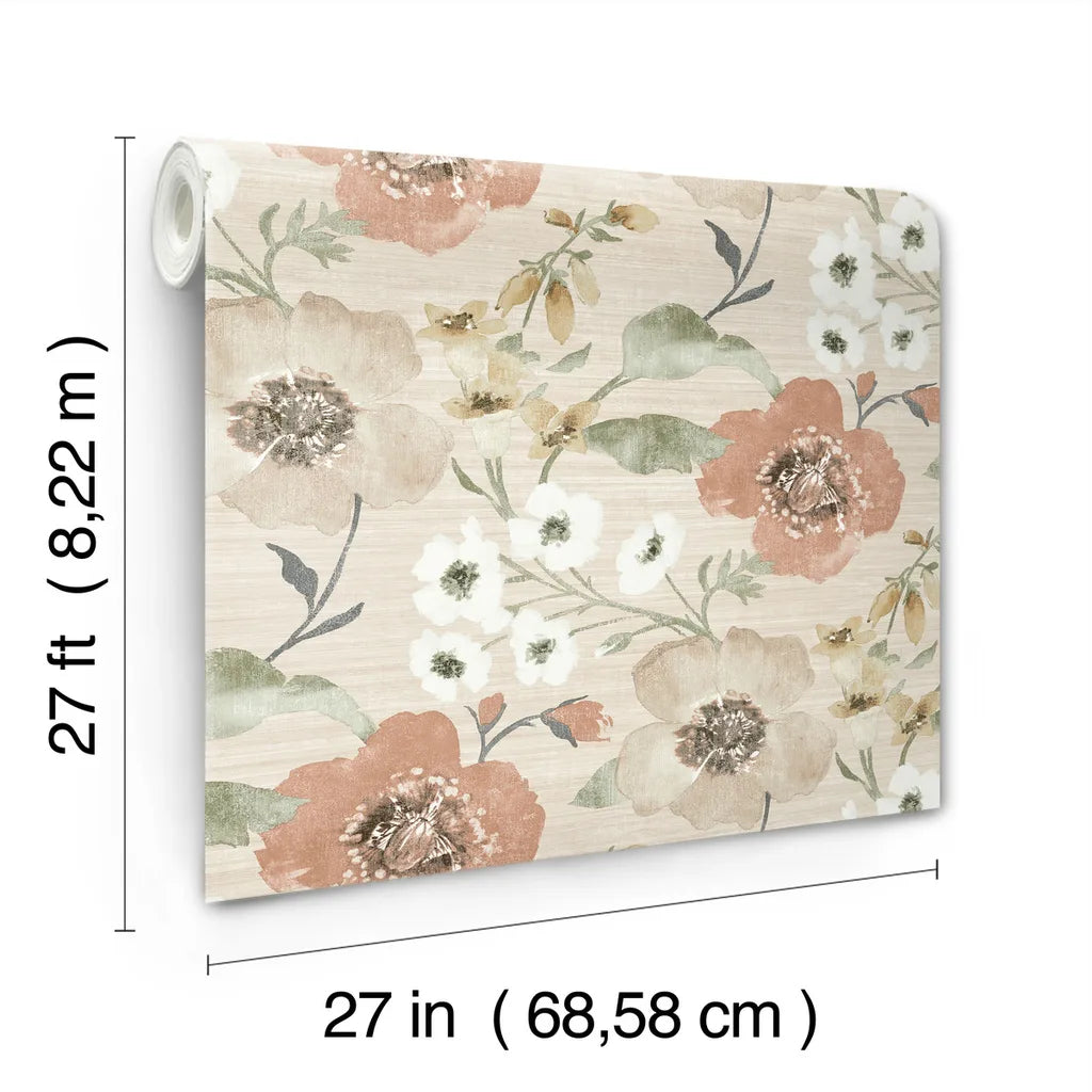 Evelyn wallpaper roll dimensions and specifications — LL3201