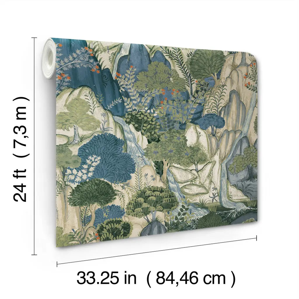 Falling Waters wallpaper roll dimensions and specifications — VR1554