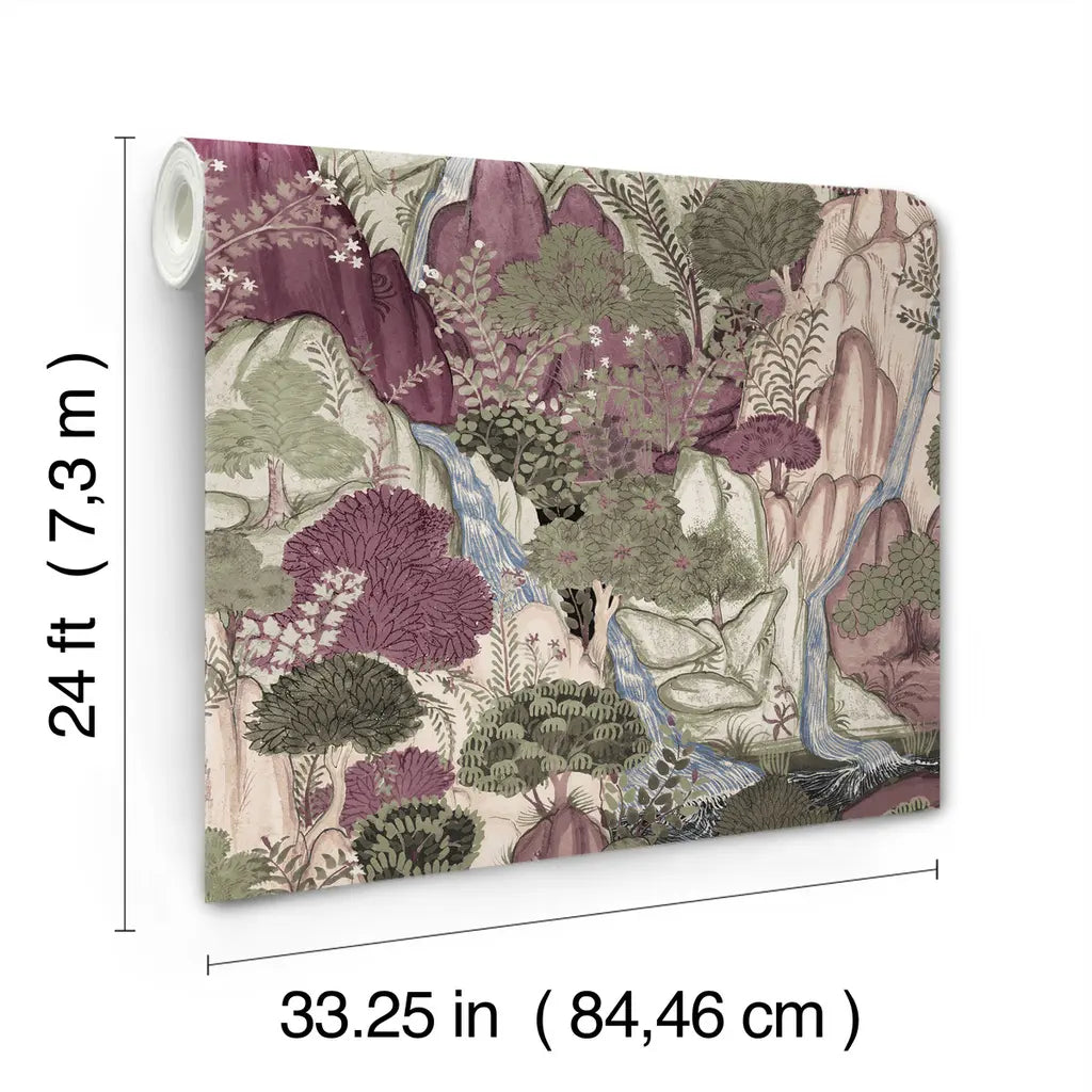 Falling Waters wallpaper roll dimensions and specifications — VR1556