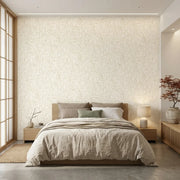 Bedroom - Transform your bedroom into an oasis of elegant tranquility with the captivating Filigree wallpaper in Warm Ivory by York Wallcoverings.