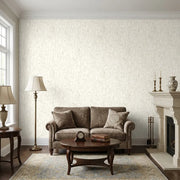 Living Room - Elegant living room showcasing Champagne Filigree wallpaper by York Wallcoverings, creating a sophisticated ambiance.