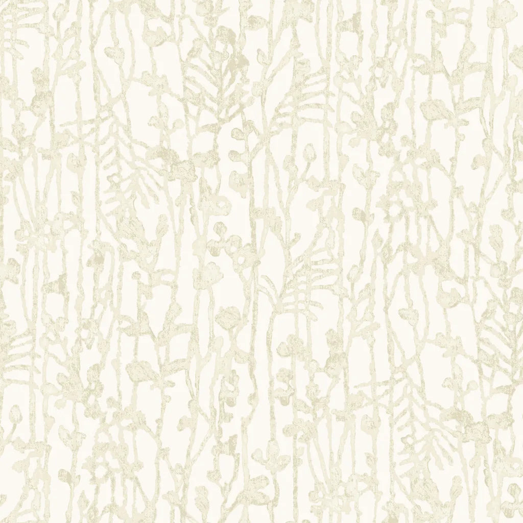 Warm Ivory Filigree wallpaper swatch by York Wallcoverings, SKU VR1559.