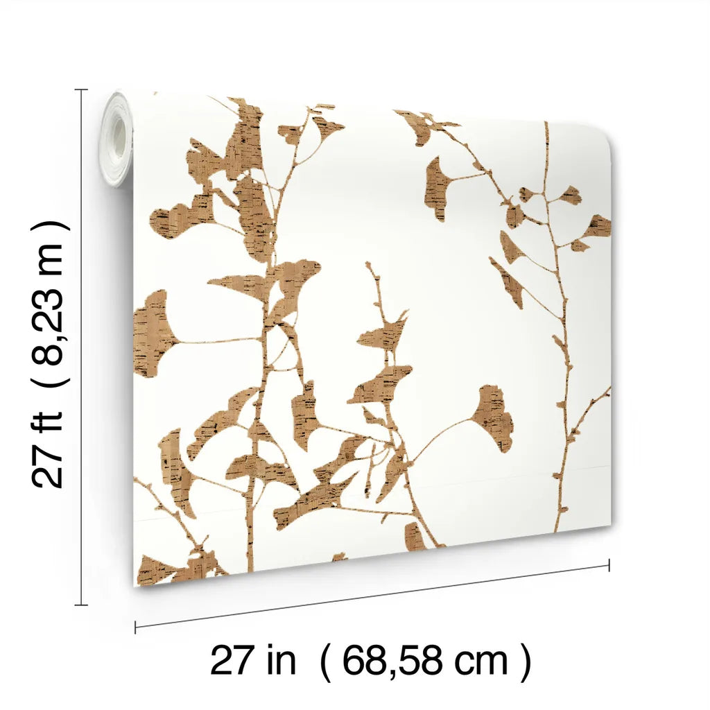 Ginkgo Silhouette wallpaper roll dimensions and specifications — VR1509