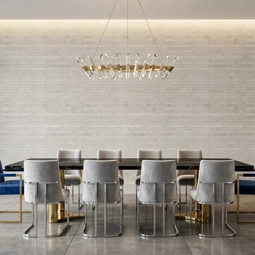 Dining Room - Warm Ivory Handcrafted Paper wallpaper by York Wallcoverings creates an elegant, inviting space with subtle texture.
