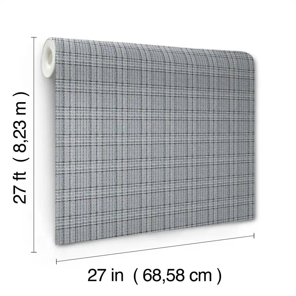 Harrington Plaid wallpaper roll dimensions and specifications - 4211-83555