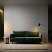 Living Room - Elegant living room with "Hempfield Weave" wallpaper in Light Grey by York Wallcoverings, showcasing modern style.