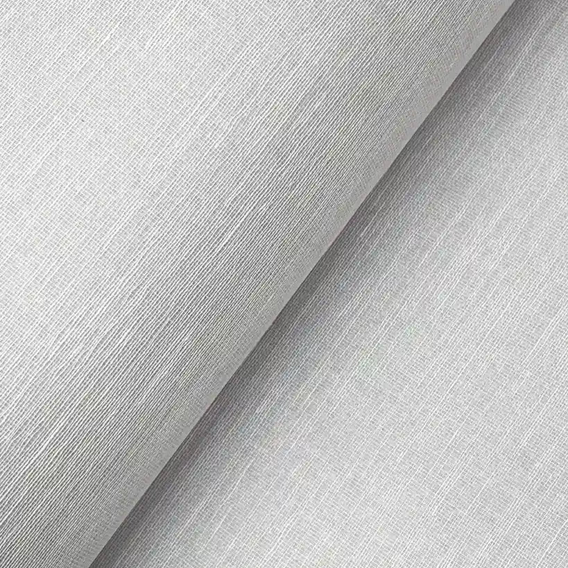 Close-up of Hempfield Weave wallpaper in Light Grey by York Wallcoverings, showcasing its unique woven texture detail.