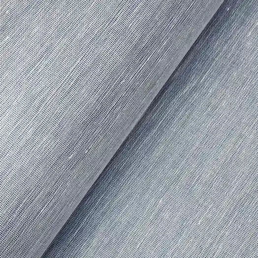 Close-up of Hempfield Weave wallpaper in Slate Blue by York Wallcoverings, highlighting its intricate woven texture.