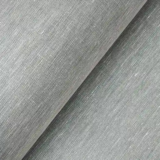Close-up of Hempfield Weave grey wallpaper by York Wallcoverings, showcasing its intricate natural fiber texture.