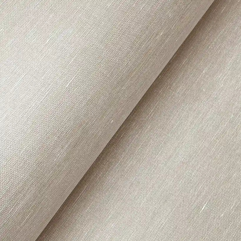 Close-up texture detail of Hempfield Weave Tan wallpaper by York Wallcoverings, highlighting its unique woven pattern.