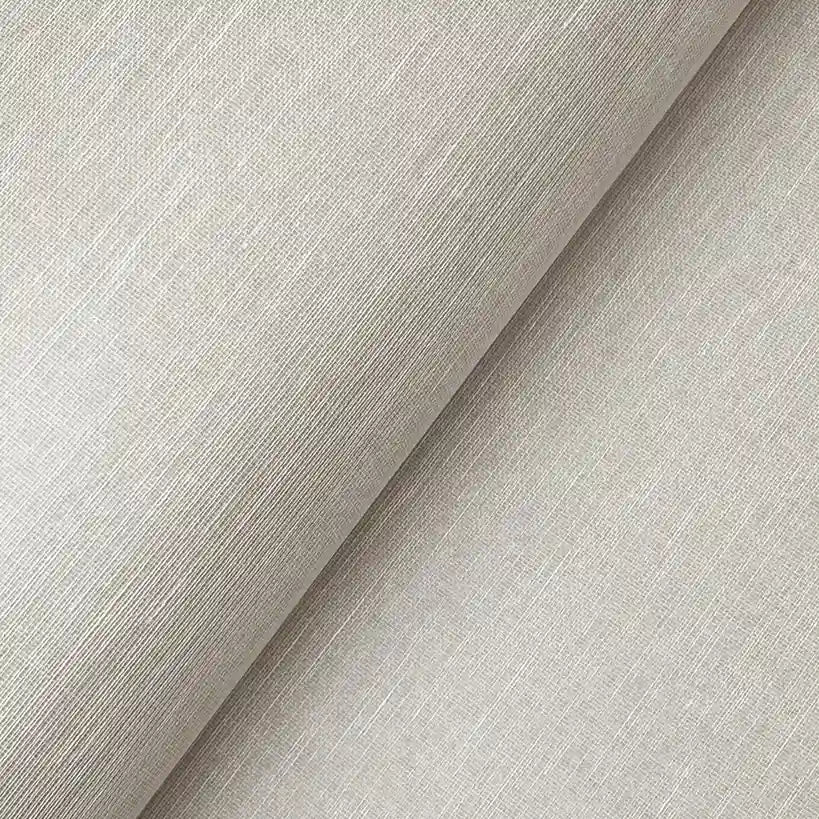 Detailed close-up of York Wallcoverings' Greige Hempfield Weave wallpaper, showcasing its intricate woven texture.