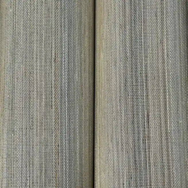 Close-up of York Wallcoverings Horizon Abaca wallpaper in Light Greige, showcasing its natural woven abaca fiber texture.