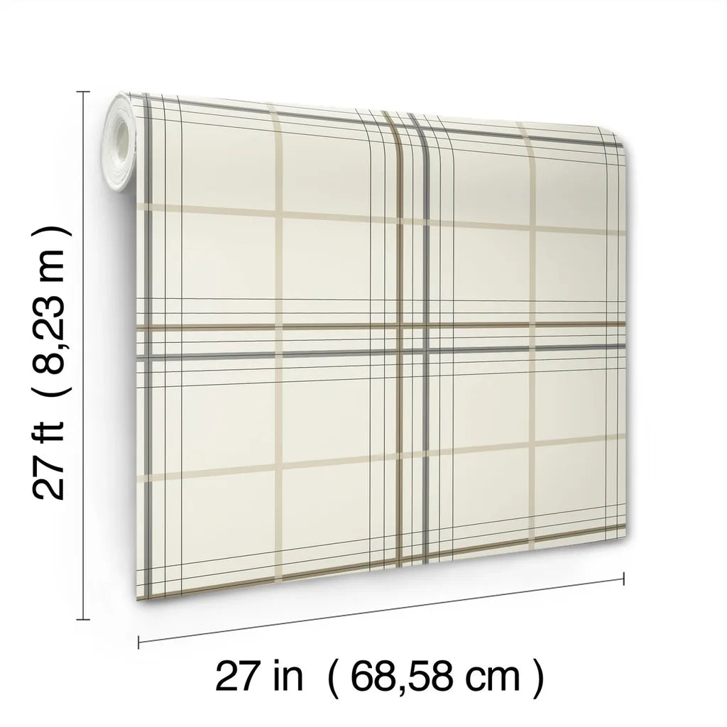 Lakeside Plaid wallpaper roll dimensions and specifications - 4211-83532