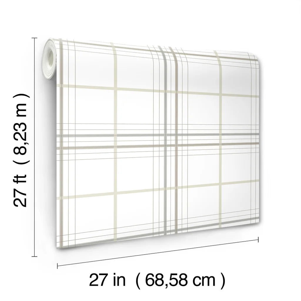Lakeside Plaid wallpaper roll dimensions and specifications - 4211-83533