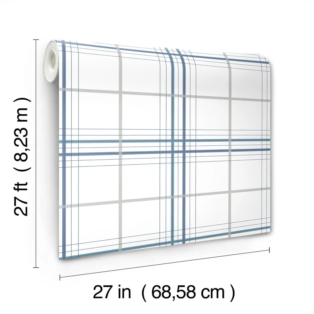 Lakeside Plaid wallpaper roll dimensions and specifications - 4211-83534