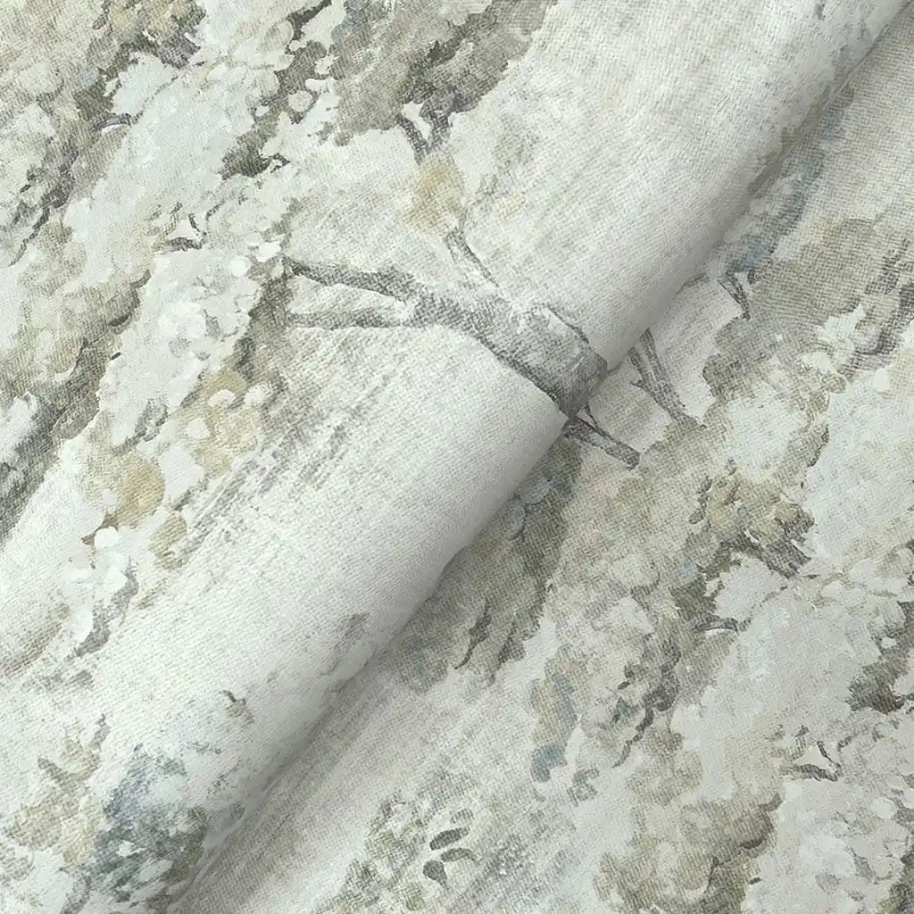Close-up texture detail of Moreno wallpaper in Sage, Blue, Cream by York Wallcoverings, highlighting its intricate pattern.