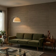 Living Room - features Multicolored Hemp wallpaper in Olive and Beige by York Wallcoverings.