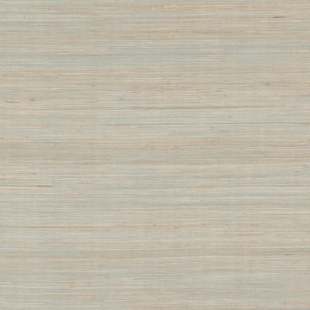 Oceanside Grass wallpaper pattern swatch by York Wallcoverings, SKU YGL7070, featuring a woven grasscloth texture in seafoam green and tan hues.