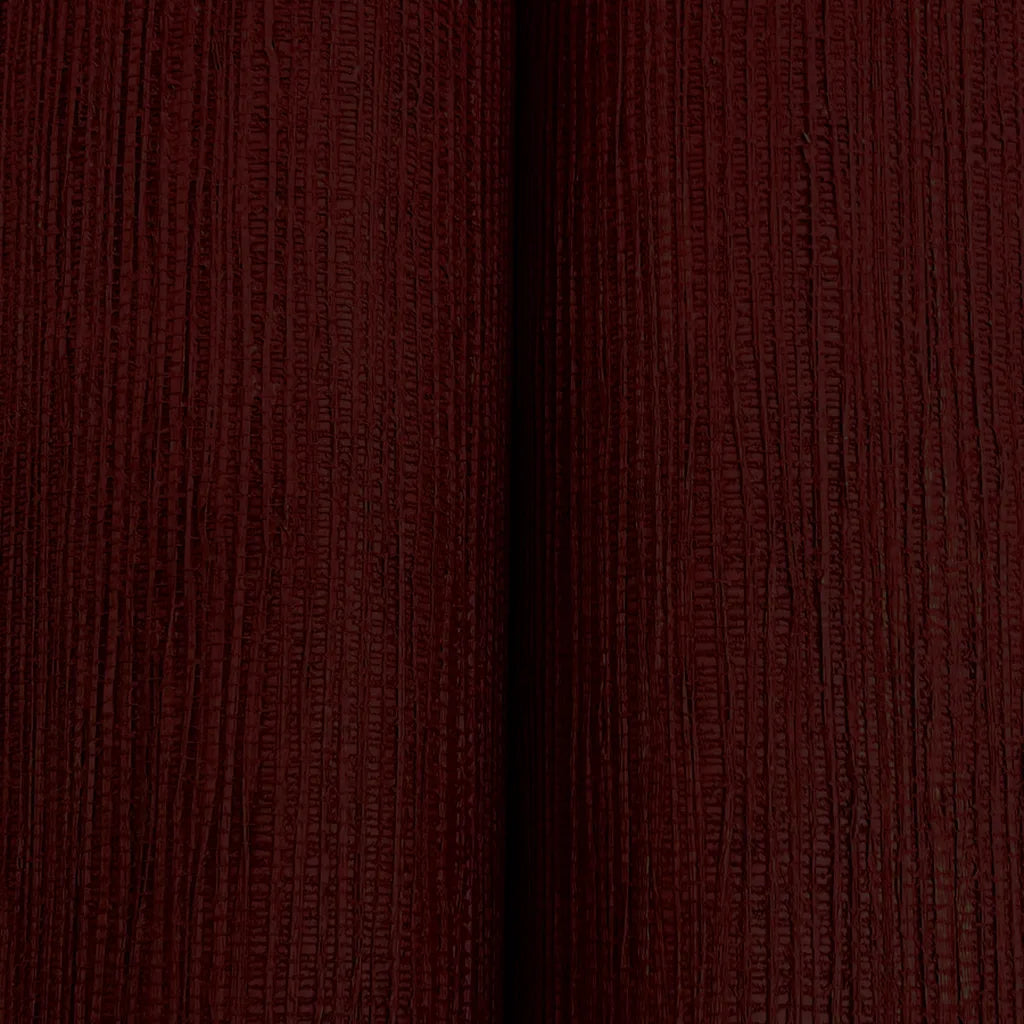 Close-up texture of York Wallcoverings' Painted Hemp wallpaper in rich Mahogany, highlighting its natural woven fibers.
