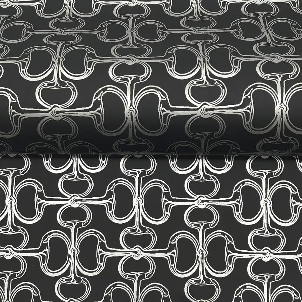 Close-up texture of Polo wallpaper in Charcoal and Grey by York Wallcoverings, highlighting its subtle pattern and luxurious feel.
