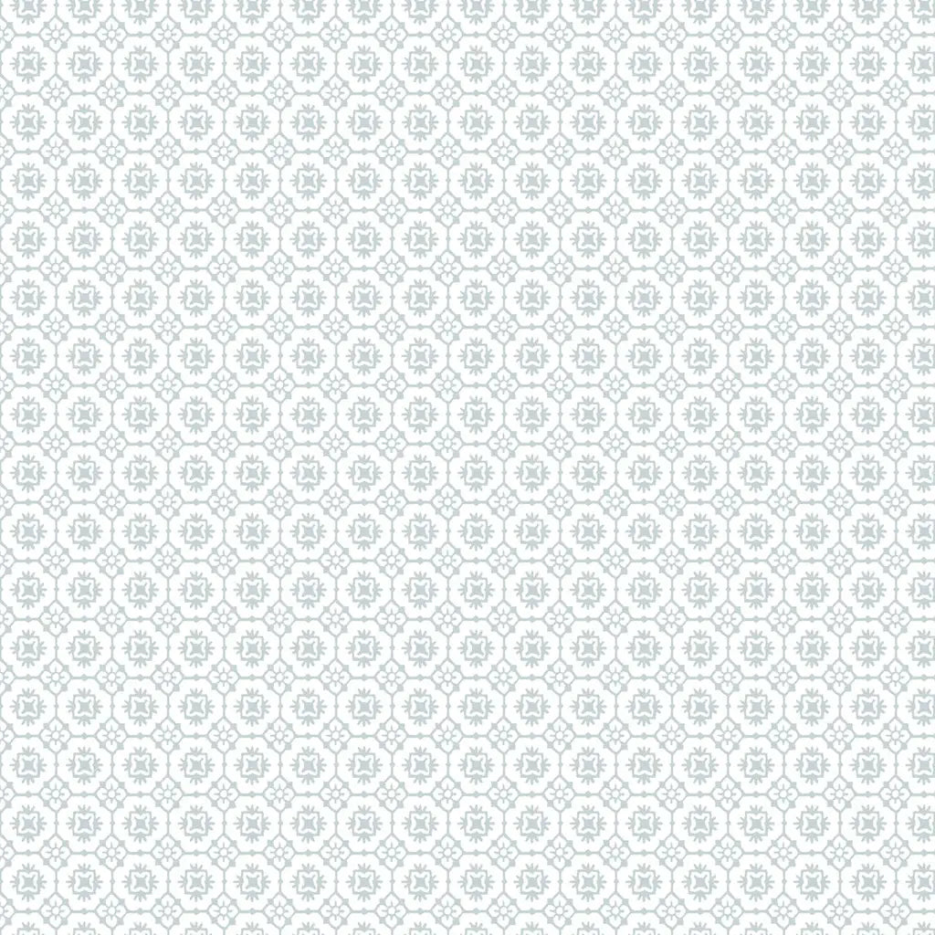 Priti Blue and White wallpaper pattern swatch by York Wallcoverings, SKU VP1331.