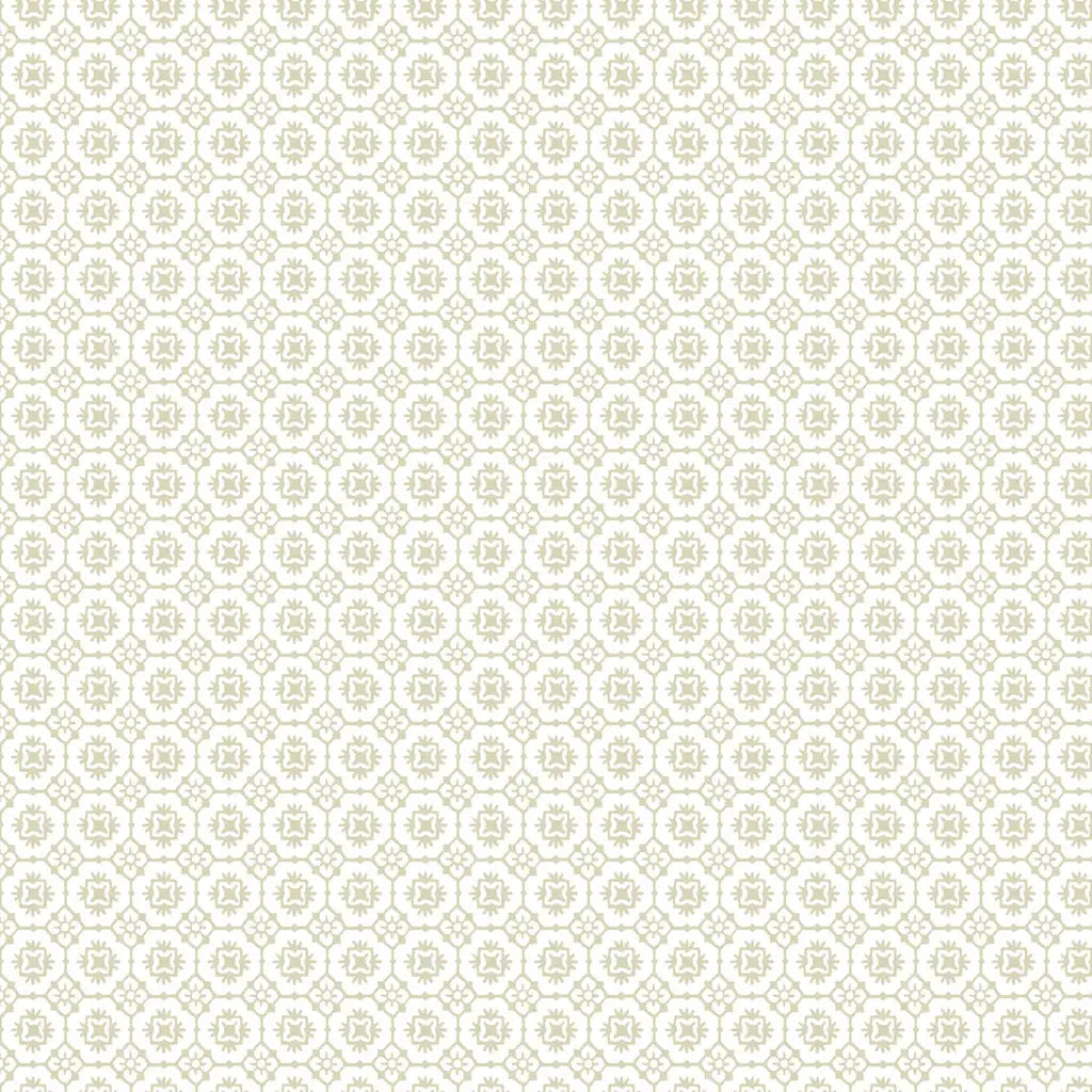 Priti wallpaper pattern swatch in beige and white by York Wallcoverings (SKU VP1333).
