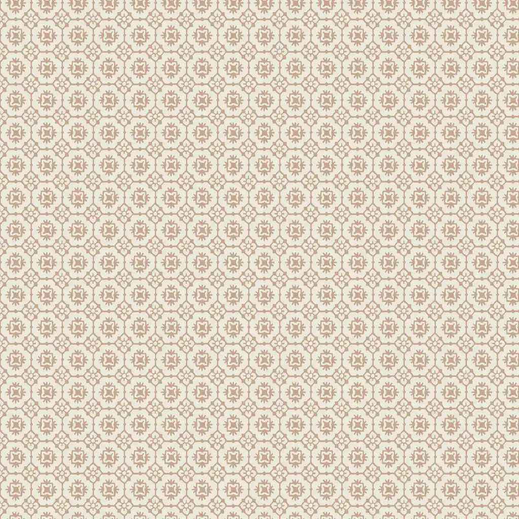 York Wallcoverings Priti wallpaper pattern swatch in Brown, Beige (SKU VP1335).