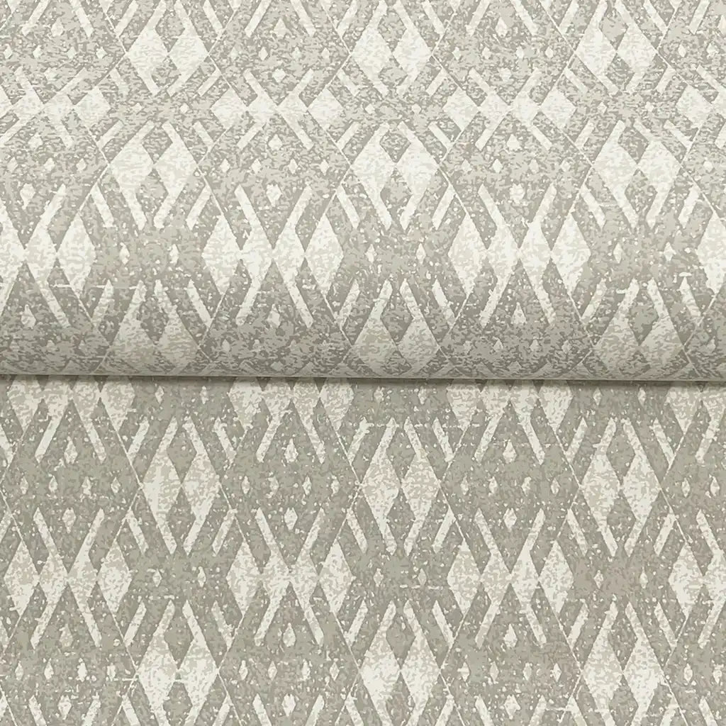 York Wallcoverings' Radcliffe wallpaper in Greige: a close-up of its sophisticated, finely textured surface.