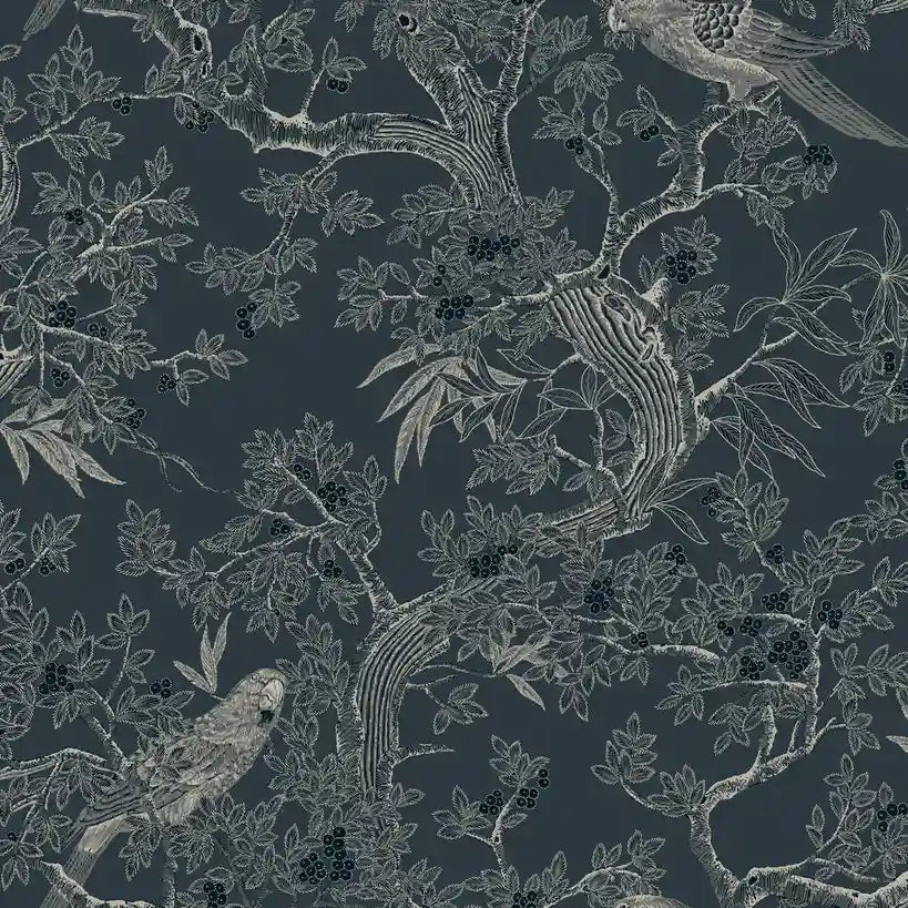 Regal Ridge dark blue wallpaper pattern swatch by York Wallcoverings (SKU 4211-83569).