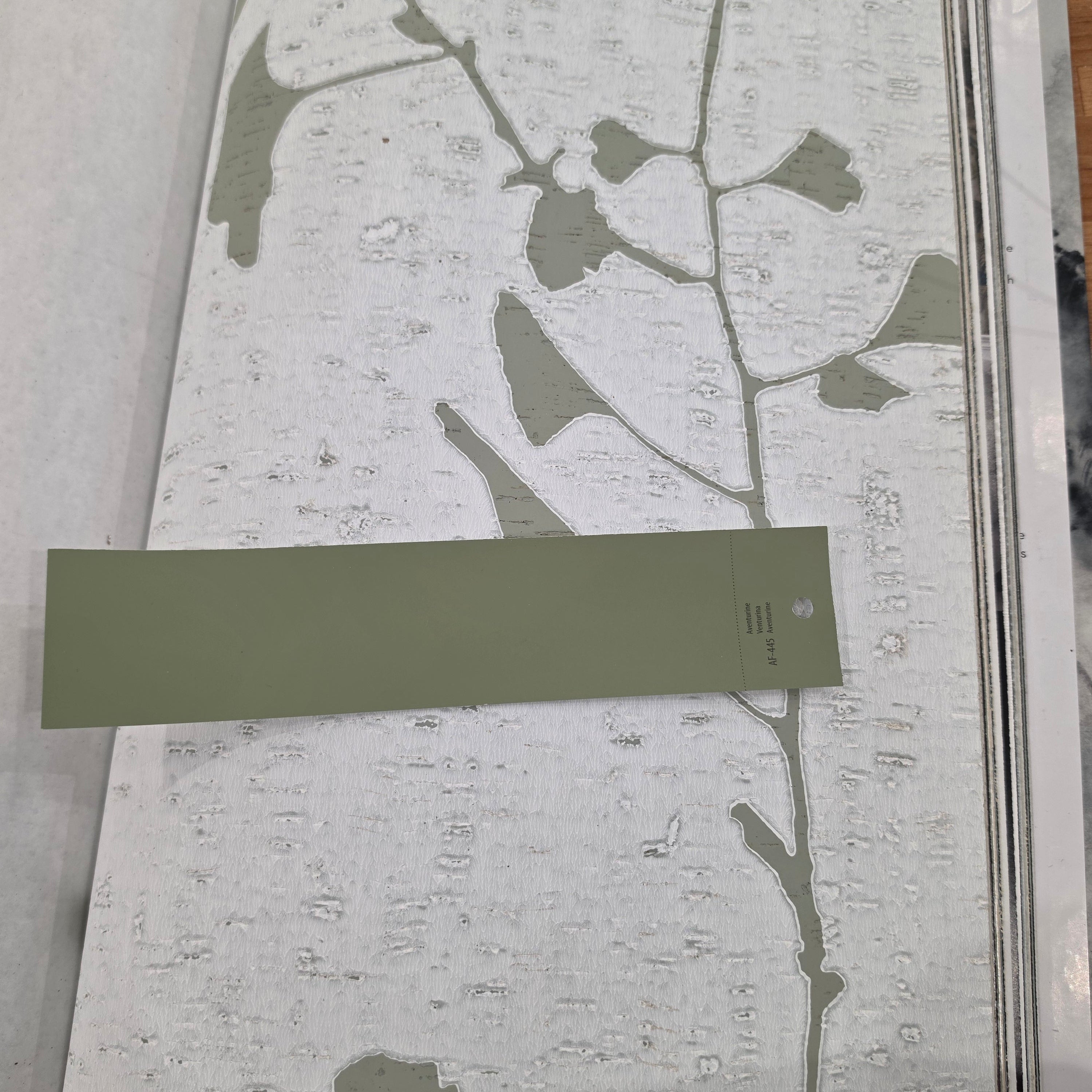 Ginkgo Silhouette Wallpaper in Sage Green