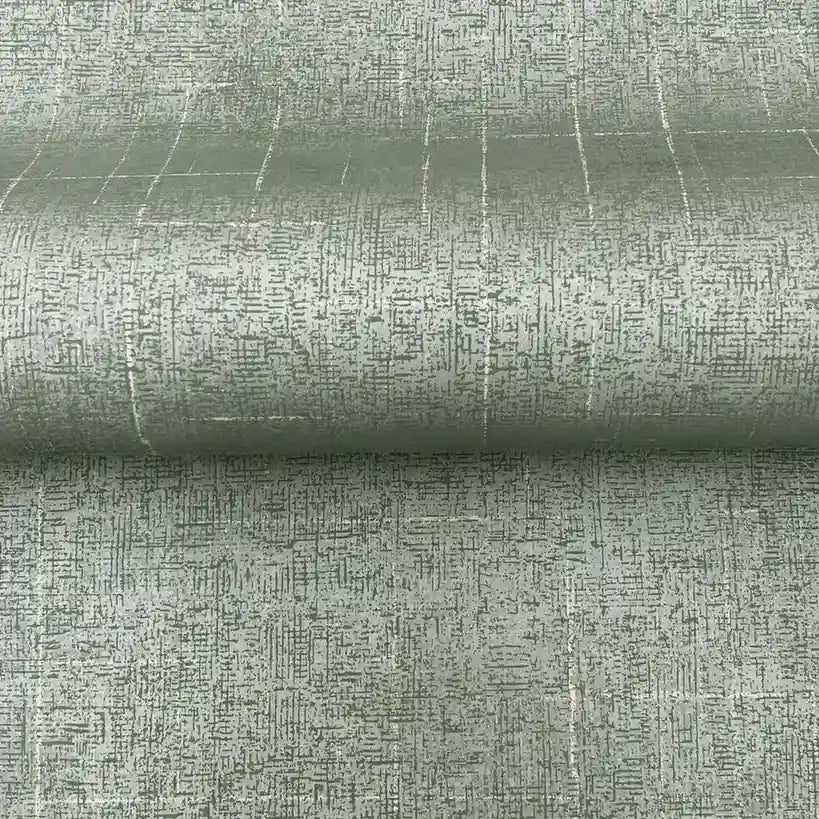 Close-up of Saratoga wallpaper in Sage Green by York Wallcoverings, highlighting its elegant fabric-like texture.