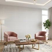 Living Room - Elegant space featuring "Sheer Linen" wallpaper in Linen by York Wallcoverings, creating a bright and airy feel.